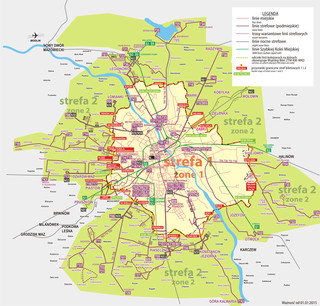 Mapa sieci autobusy podmiejskie w Warszawie